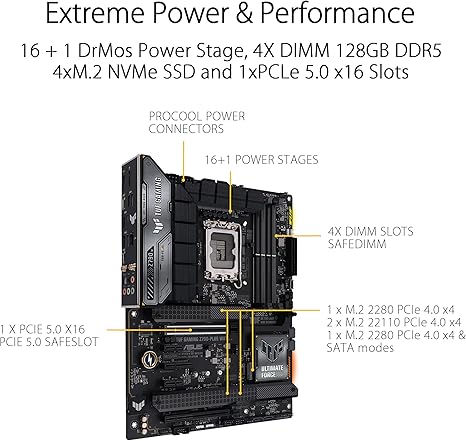 ASUS TUF Gaming Z790-Plus WiFi LGA 1700(Intel 14th,12th &13th Gen) ATX Gaming Motherboard - Image 2