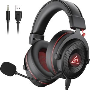 EKSA E900 Pro USB Gaming Headset for PC - Computer Headset with Detachable Noise Cancelling Mic