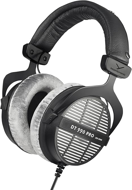beyerdynamic DT 990 Pro 250 ohm Over-Ear Studio Headphones For Mixing, Mastering, and Editing